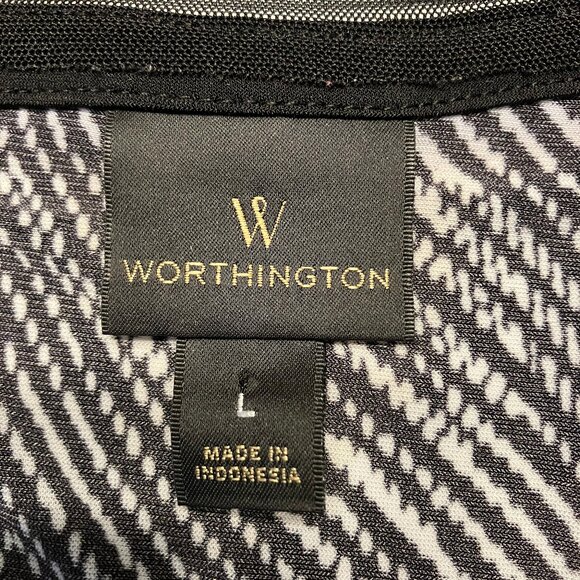 Worthington Womens Top Size Large Multi Color Sleeveless Mesh V Neck NWOT - Picture 2 of 6